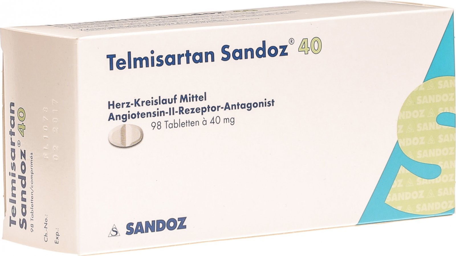 Telmisartan Sandoz Tabletten 40mg 98 Stück in der Adler Apotheke