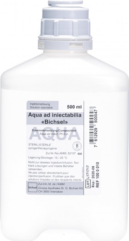 Aqua Ad Iniectabilia Bichsel 500ml Plastikflasche In Der Adler Apotheke