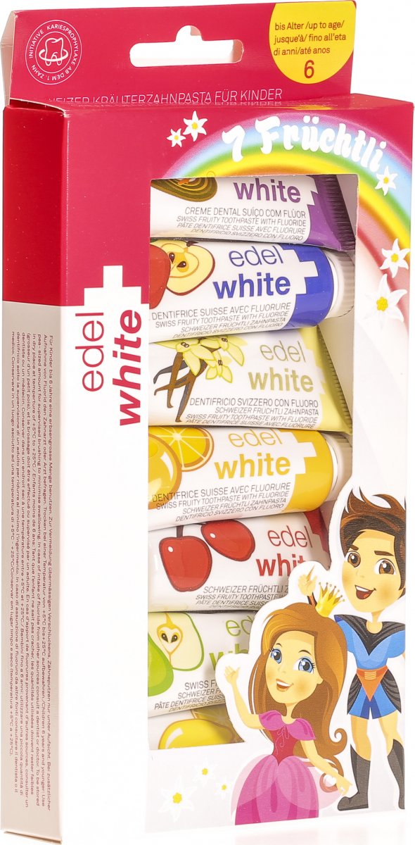 Edel White Schweizer Kinder Zahnpasta 7x 9 3ml In Der Adler Apotheke