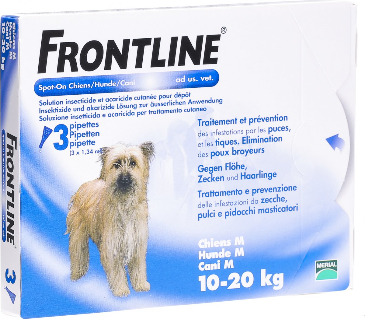 Frontline Spot On Hund M Liste D 3x 1.34ml in der Adler Apotheke