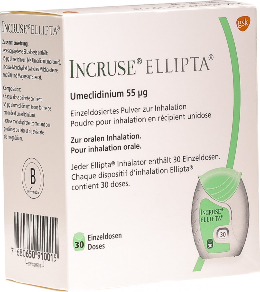 Incruse Ellipta Inh Pulver Mcg Dos In Der Adler Apotheke