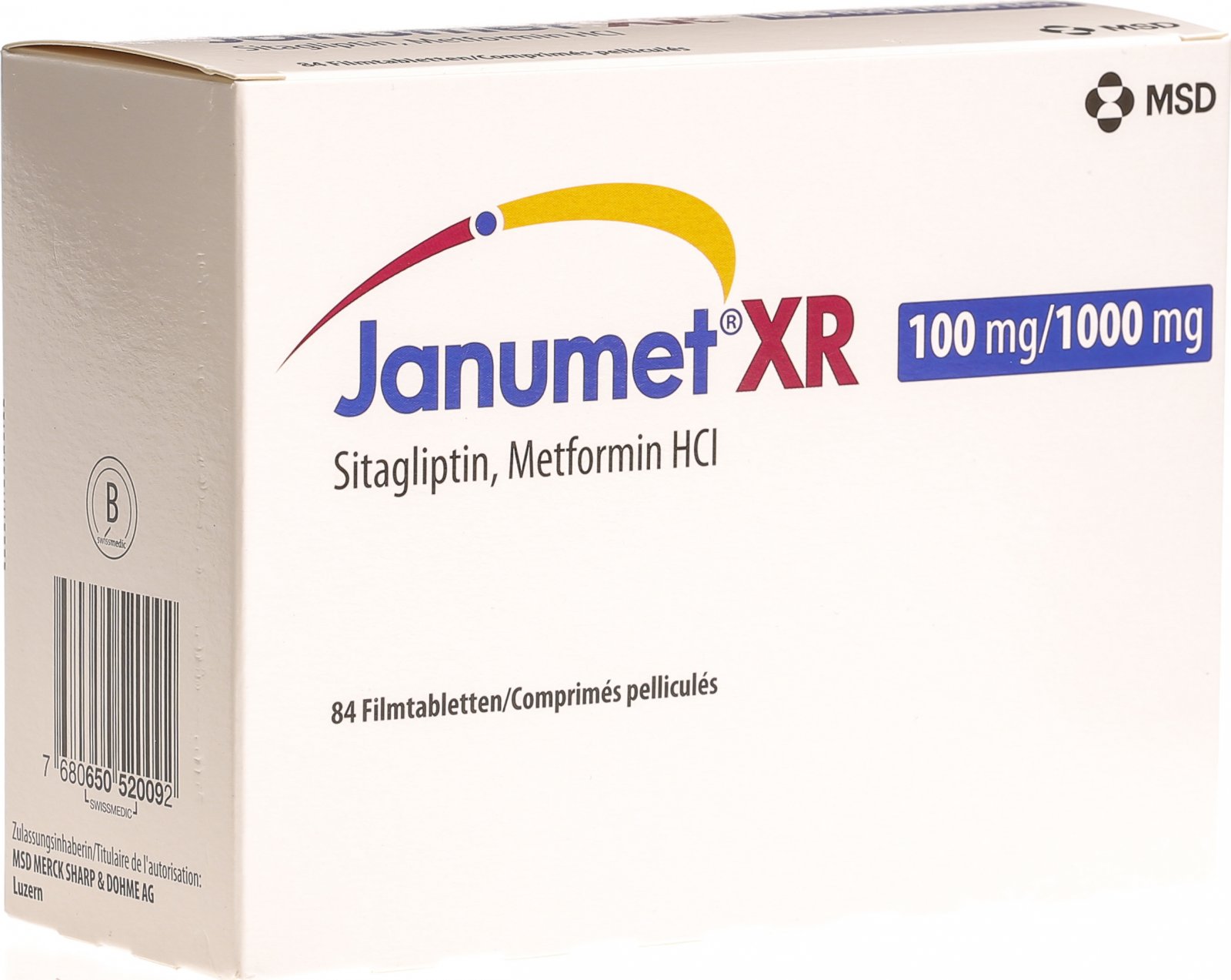 Janumet XR Retard Filmtabletten 100/1000mg 3 Flasche 28 Stück in der