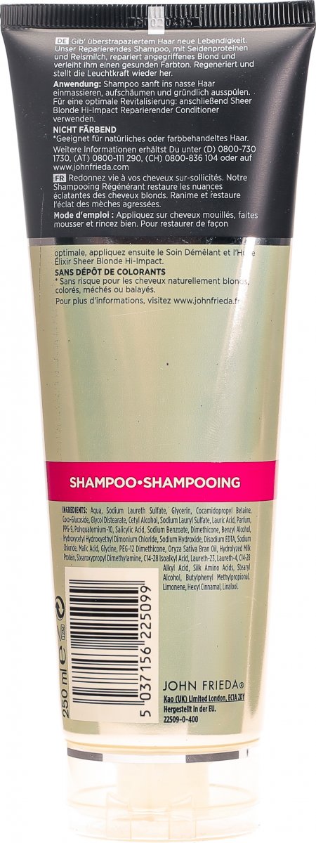 John Frieda Sheer Blonde Hi Imp Rep Shampoo 250ml In Der Adler Apotheke