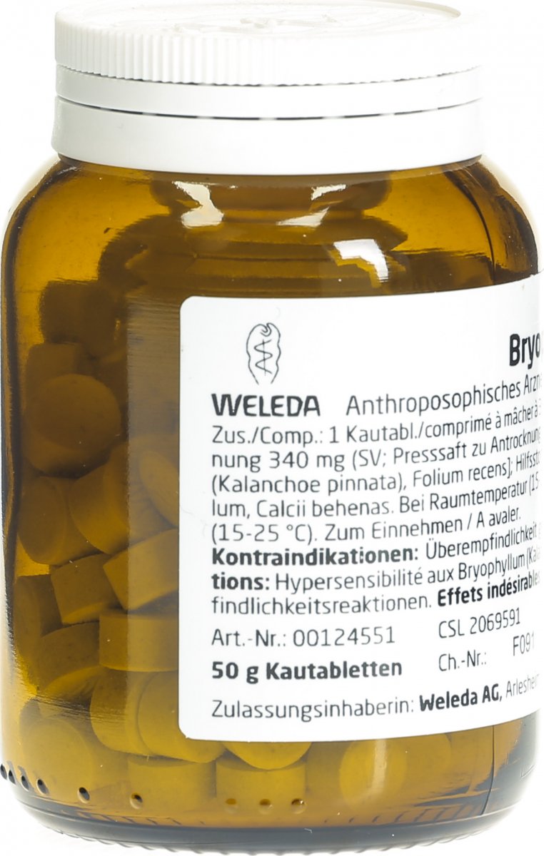 Weleda Bryophyllum Kautabletten 50% 50g in der Adler Apotheke