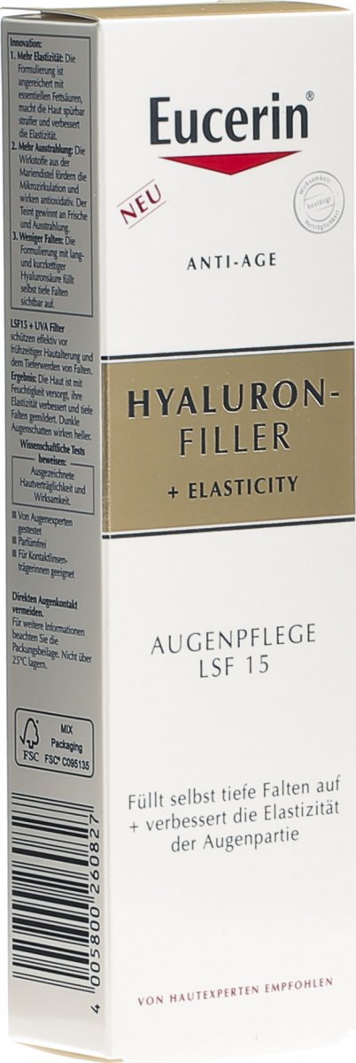 Eucerin Hyaluron Filler Elasticity Eye Care 15ml In Der Adler Apotheke