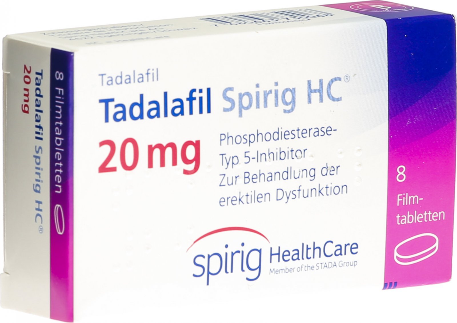 Tadalafil 20mg boîte de 8