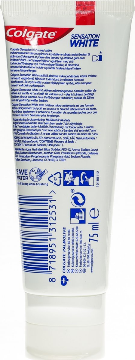 Colgate Sensation White Zahnpasta Tube 75ml In Der Adler Apotheke