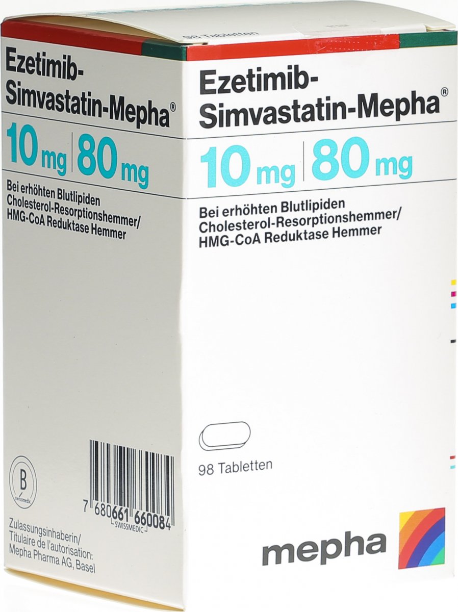 Ezetimib simvastatin Mepha Tabletten mg Dose Stück in der Adler Apotheke
