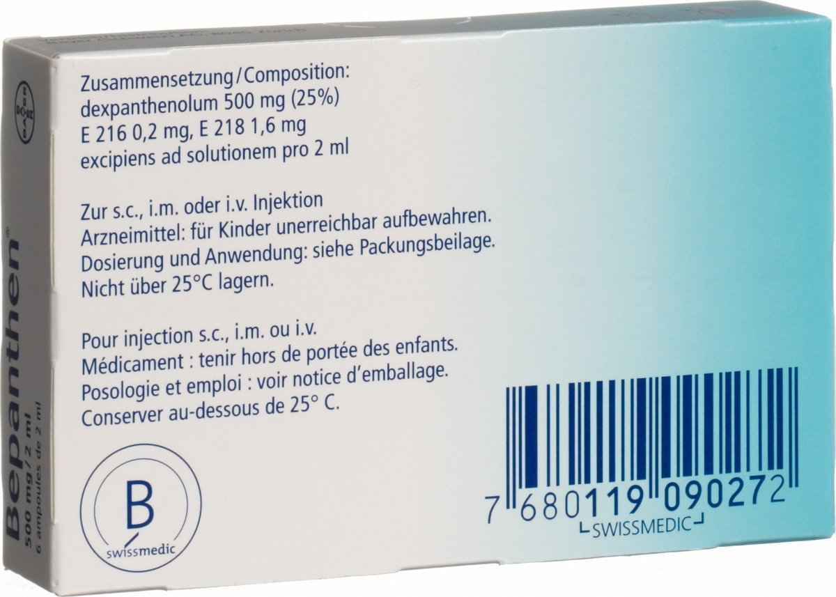 Bepanthen Injektionsl Sung Mg Ml Ampullen Ml In Der Adler Apotheke