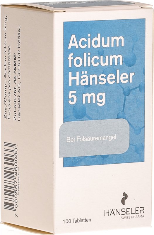 Acidum Folicum Haenseler Tabletten 5mg 100 Stück in der Adler Apotheke