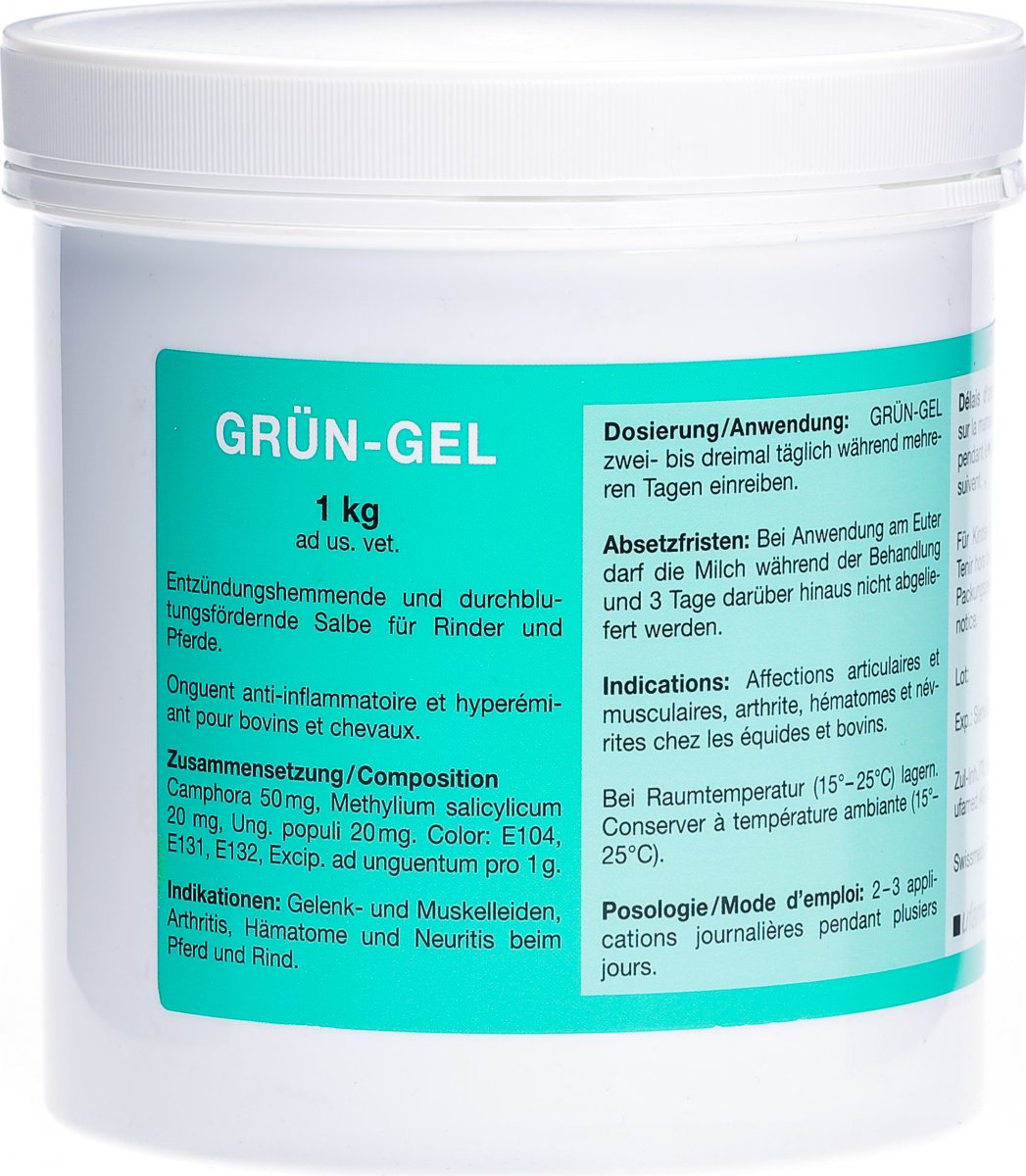 Grün Gel Salbe Ad Us Vet. 1kg in der Adler Apotheke