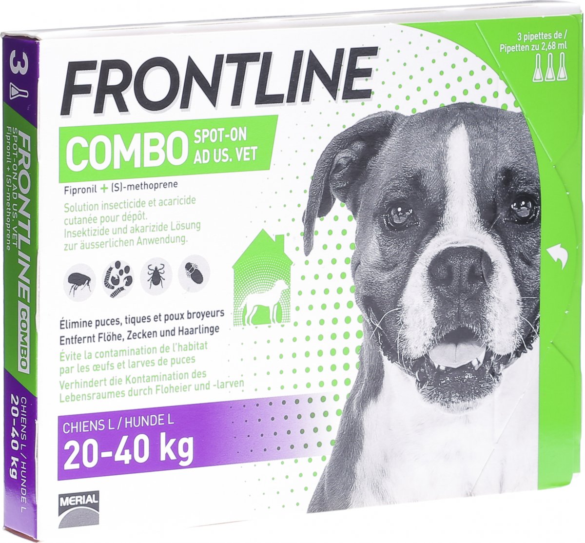 Frontline Combo Spot On Lösung Hund L 3x 2.68ml in der Adler Apotheke