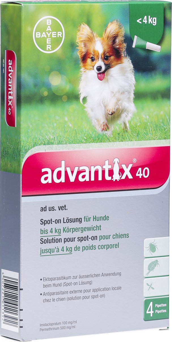 Advantix 40 Lösung F Hunde 4x 0.4ml in der Adler Apotheke