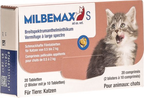 Milbemax S Tabletten Katze 2x 10 Stück in der Adler Apotheke