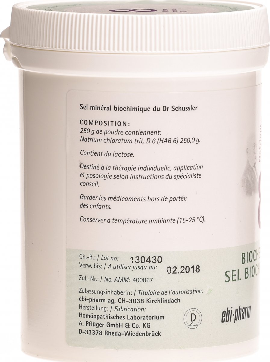 Pflueger Schussler Nr 8 Natr Chlor Pulver D 6 250g In Der Adler Apotheke