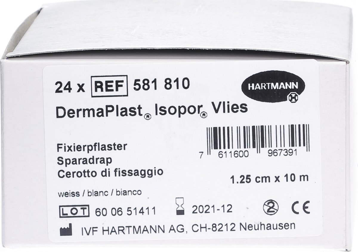 Dermaplast Isopor Vlies Fixierpflaster Weiss 10mx125cm 24 Stück In Der Adler Apotheke 0295