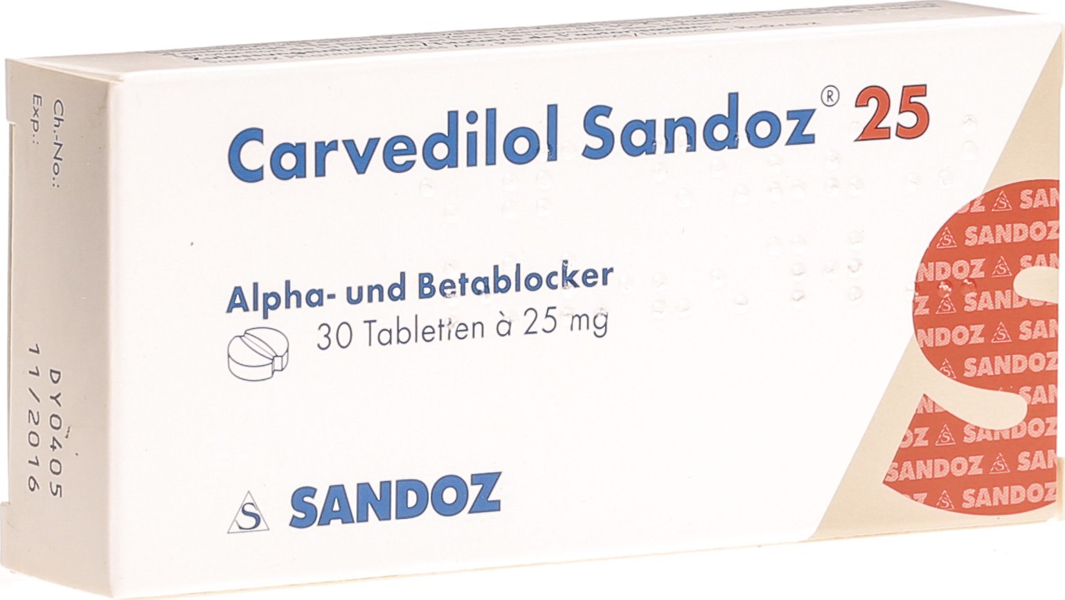 Carvedilol Sandoz Tabletten 25mg 30 Stück in der Adler ...