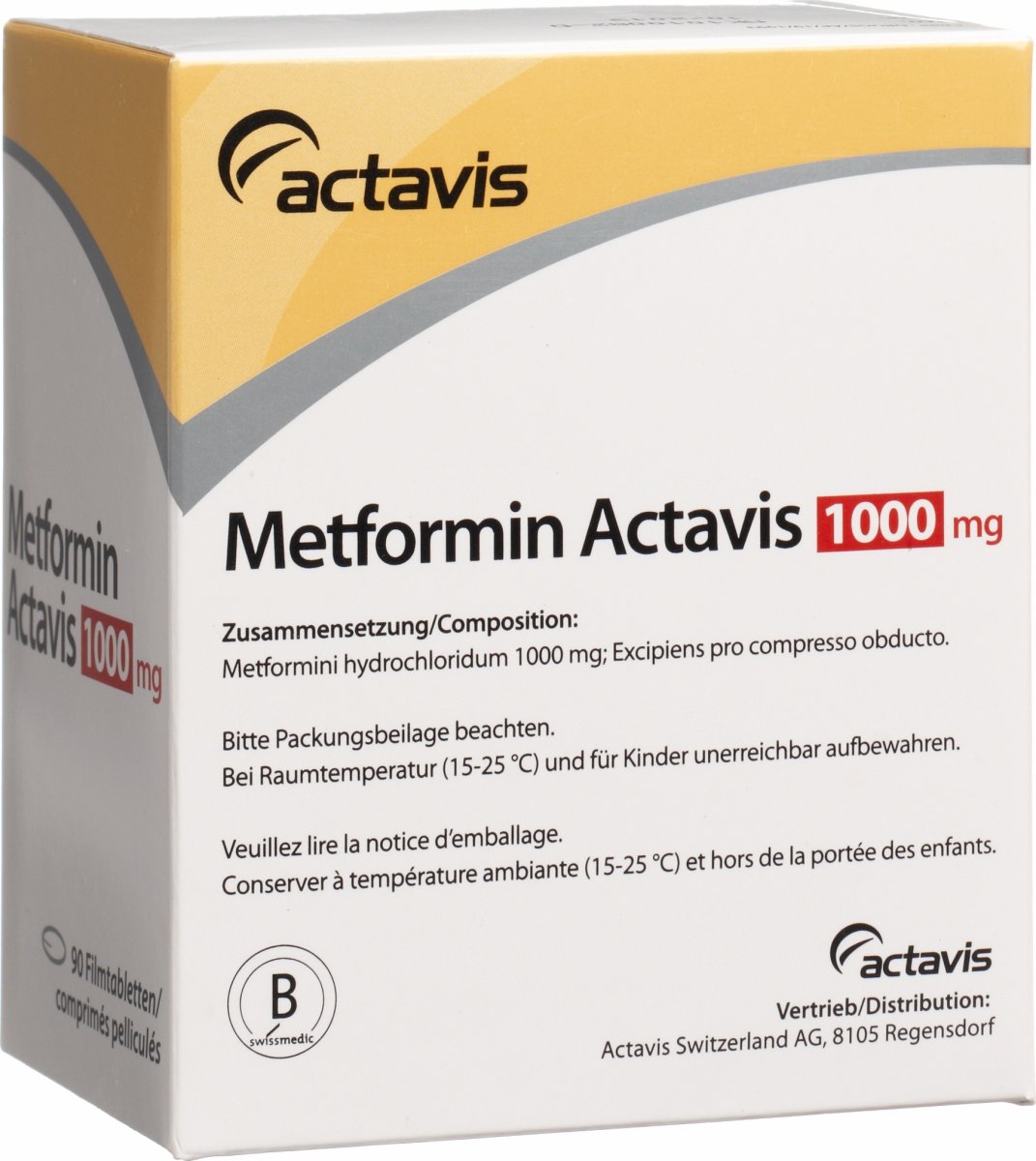 Metformin Actavis Filmtabletten 1000mg 90 Stück in der Adler Apotheke