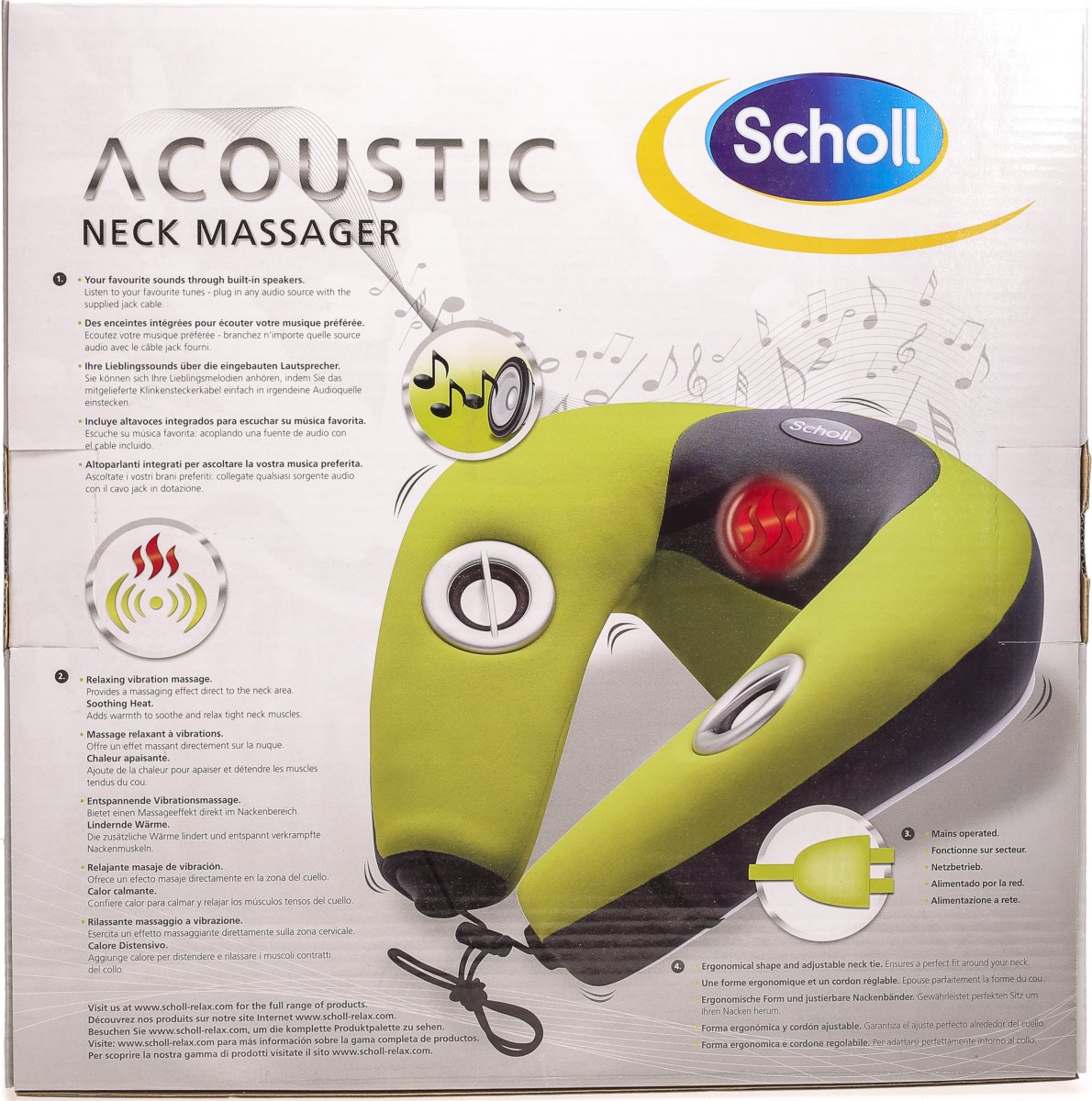 scholl neck massager with sound