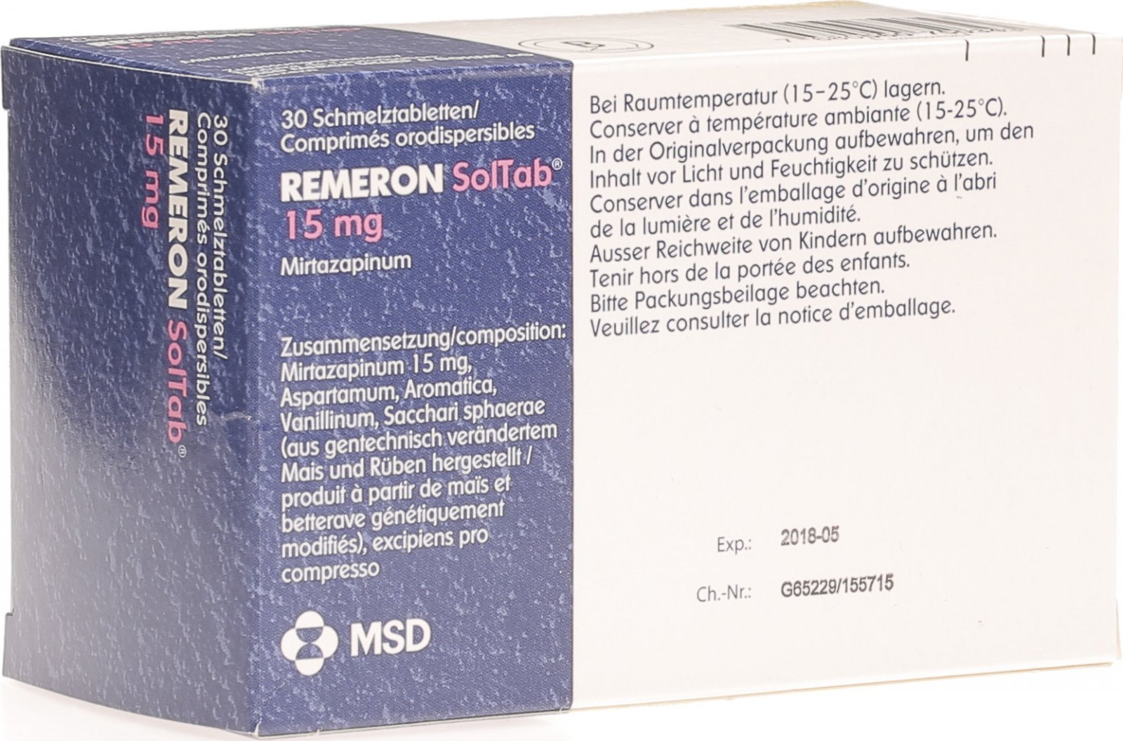 Remeron Soltab Schmelztabletten Mg St Ck In Der Adler Apotheke