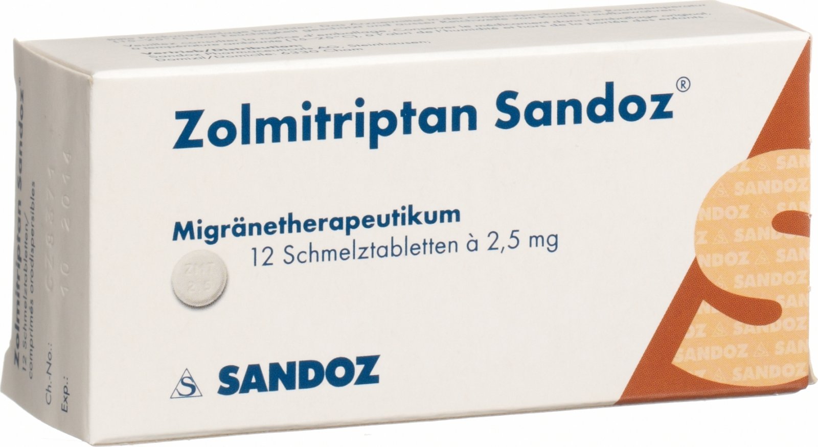 Zolmitriptan Sandoz Schmelztabletten 25mg 12 Stück In Der Adler Apotheke