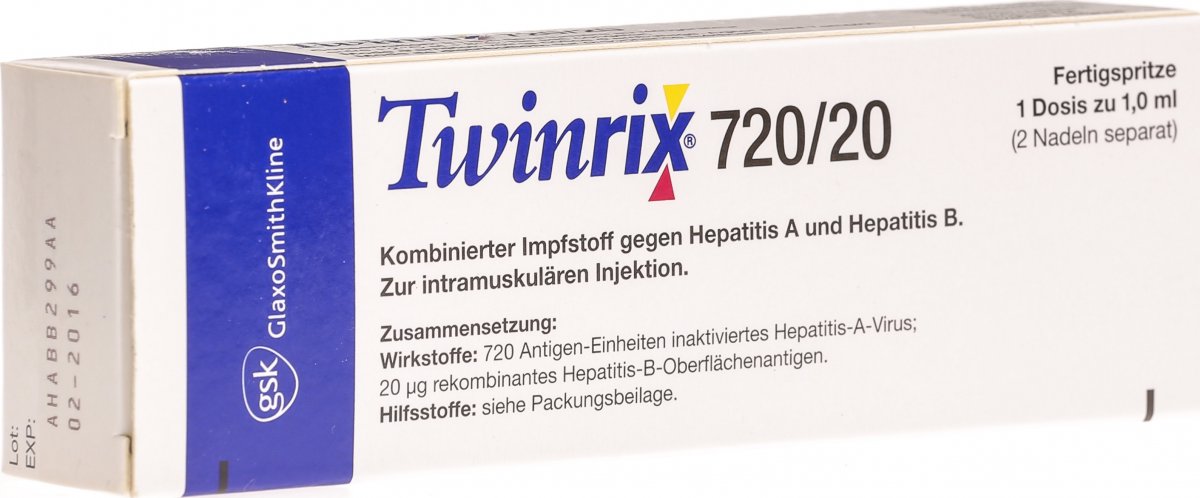 Twinrix 720/20 Injektionssuspension Fertigspritze 1ml In Der Adler Apotheke