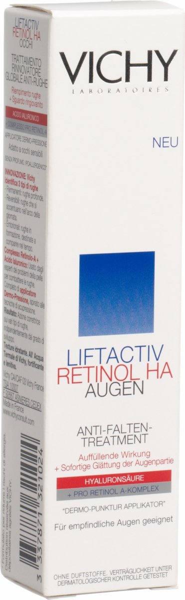 Vichy Liftactiv Retinol Ha Augenpflege 15ml In Der Adler Apotheke