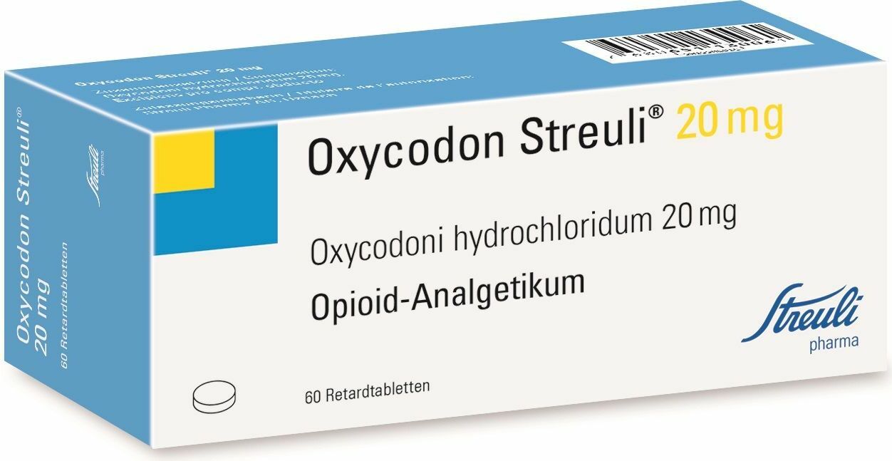 Oxycodon Streuli Retard Tabletten 20mg 60 Stück in der Adler Apotheke