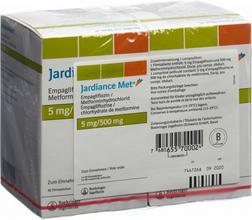 Jardiance Met Filmtabletten 5/500mg 2x 90 Stück in der Adler Apotheke