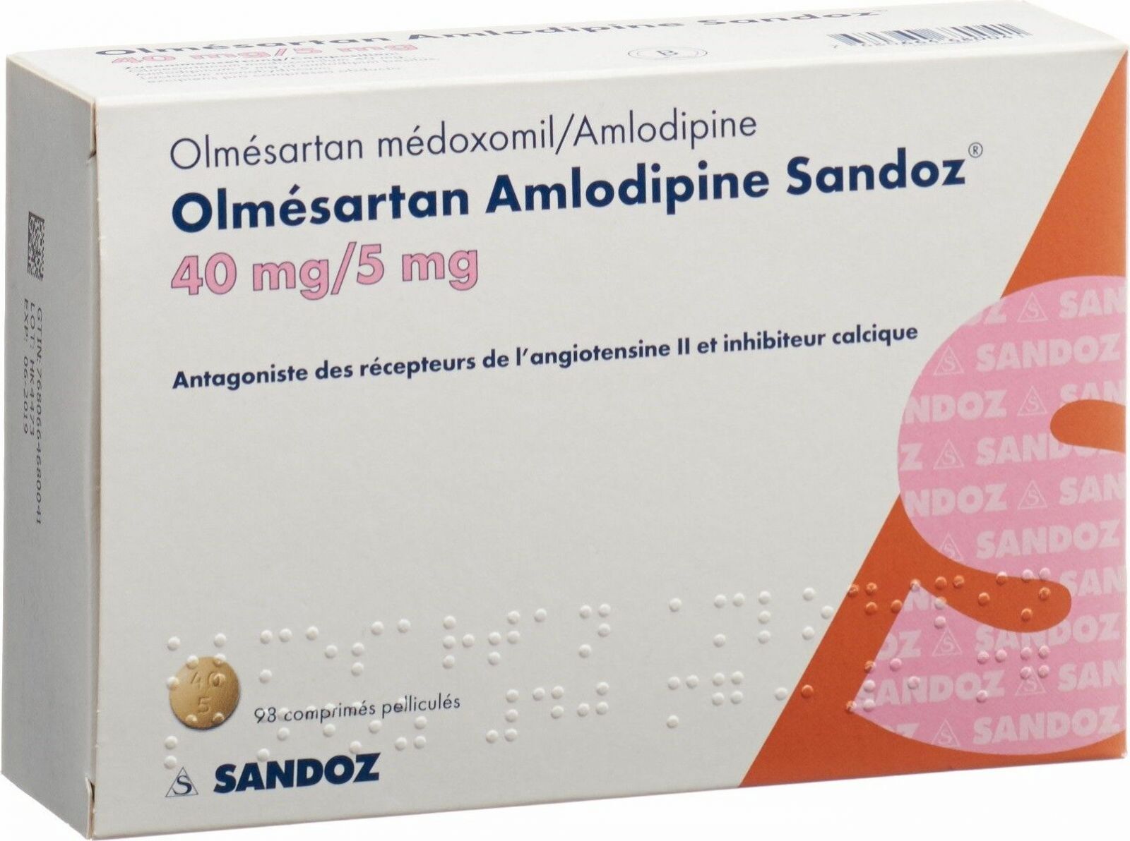 Olmesartan Amlodipin Sandoz 405mg 98 Stück In Der Adler Apotheke