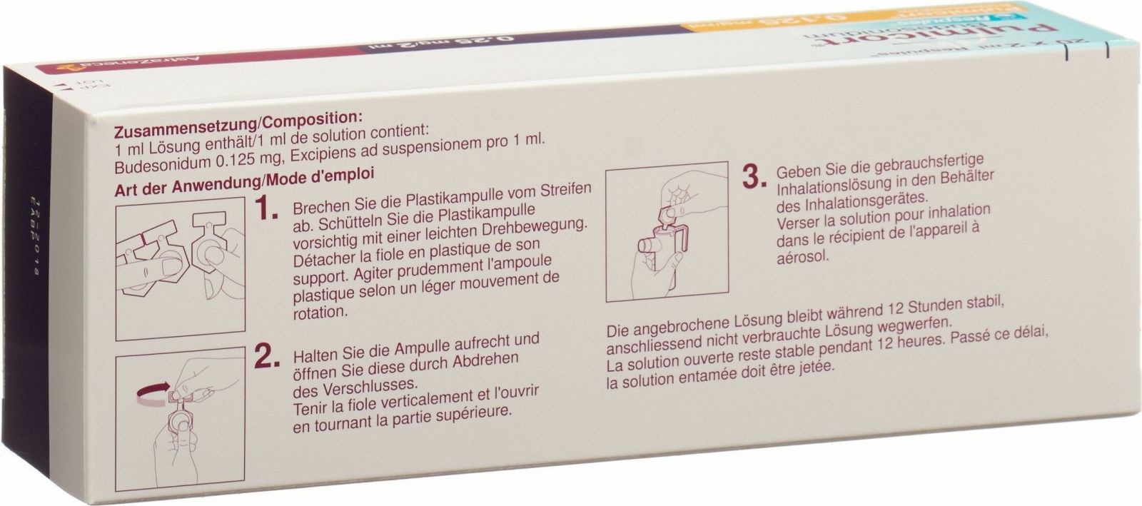 Pulmicort Inhalation Suspension 0.125mg/ml 20 Respule 2ml In Der Adler ...