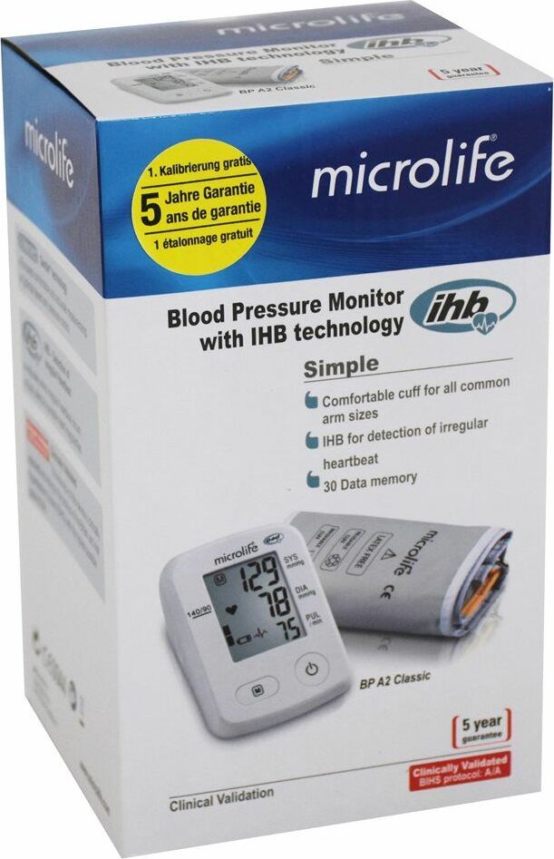 microlife blood pressure monitor a2 classic