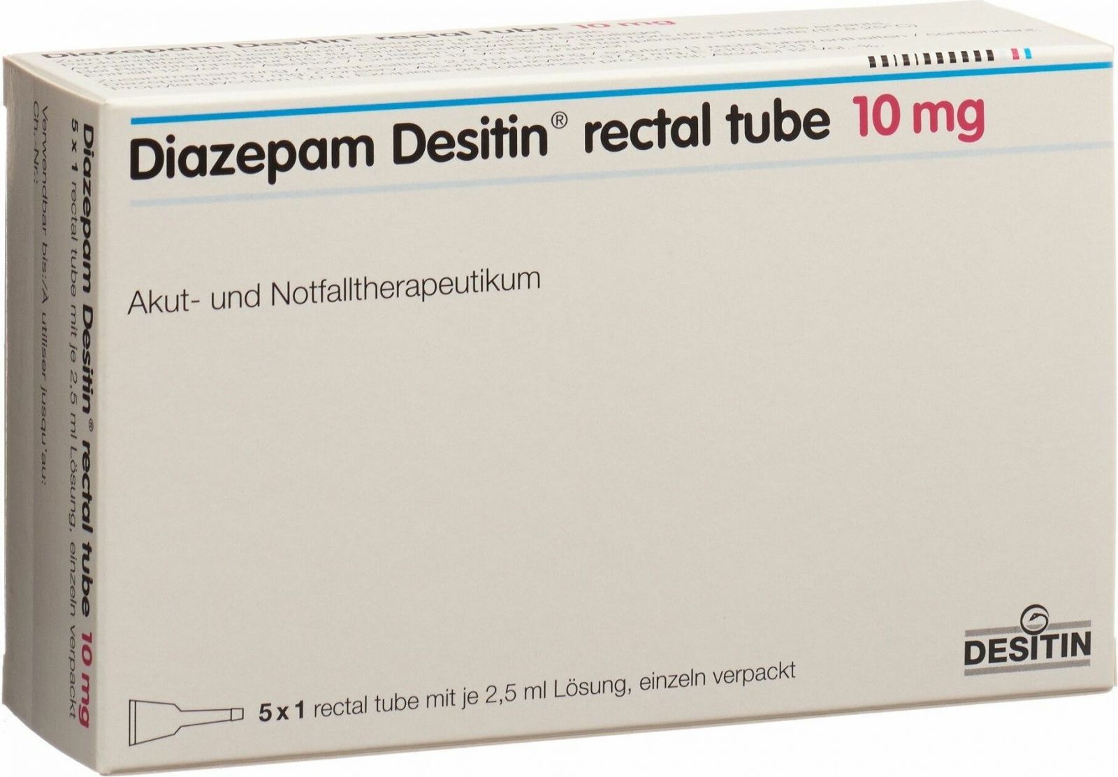 Diazepam Desitin Rectal Tube 10Mg 5X 2.5Ml In Der Adler Apotheke