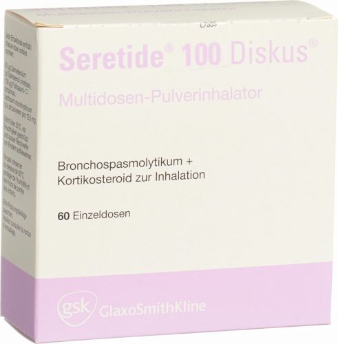 Seretide 100 Diskus Inh Pulver 60 Dos in der Adler Apotheke