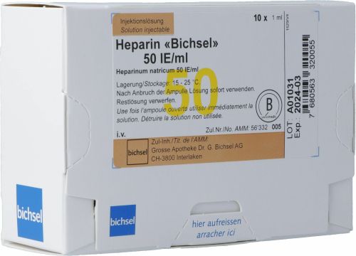 Heparin Bichsel 50 Ie Ml Steril 10 Ampullen 1ml In Der Adler Apotheke