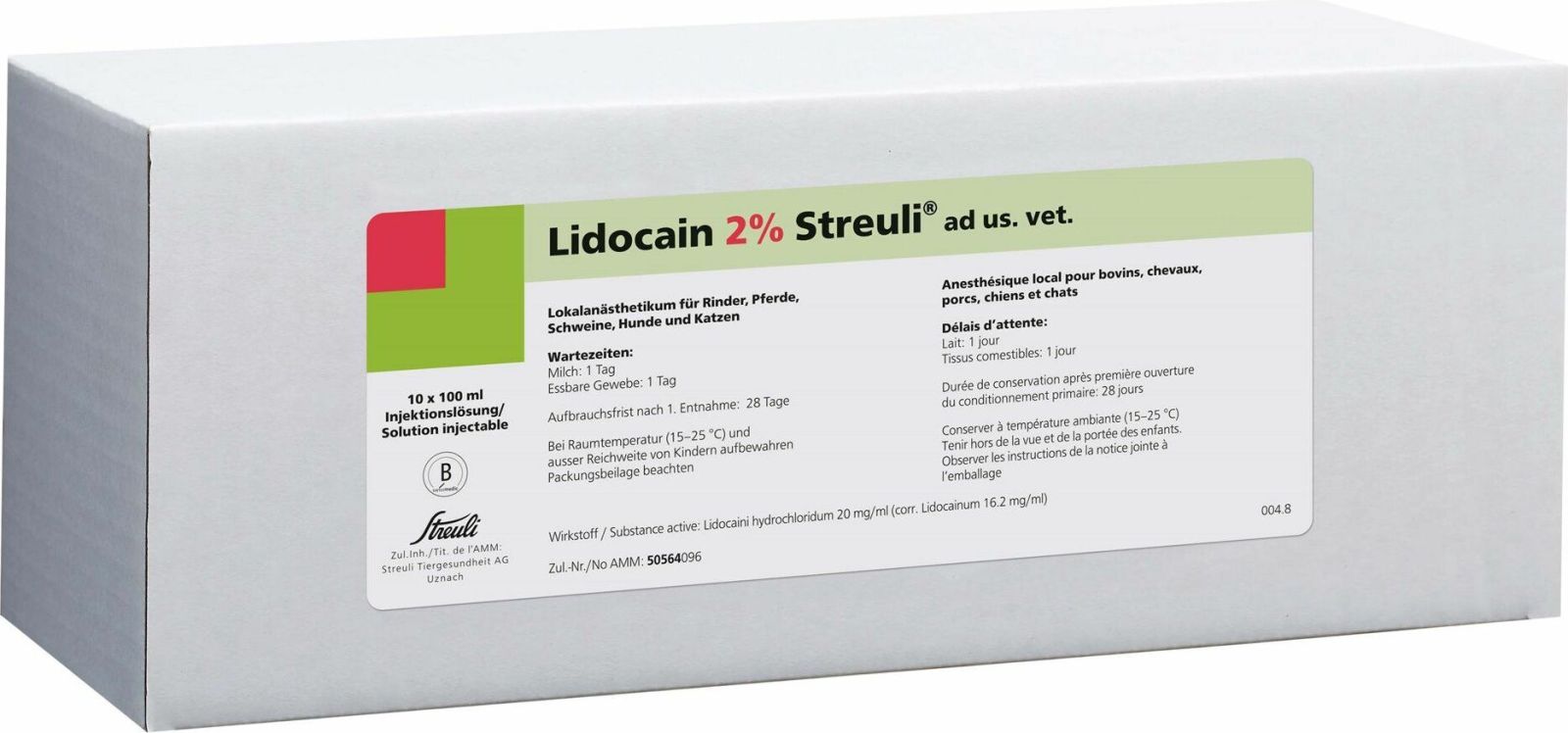 Lidocain Streuli Ad Us Vet X Ml In Der Adler Apotheke