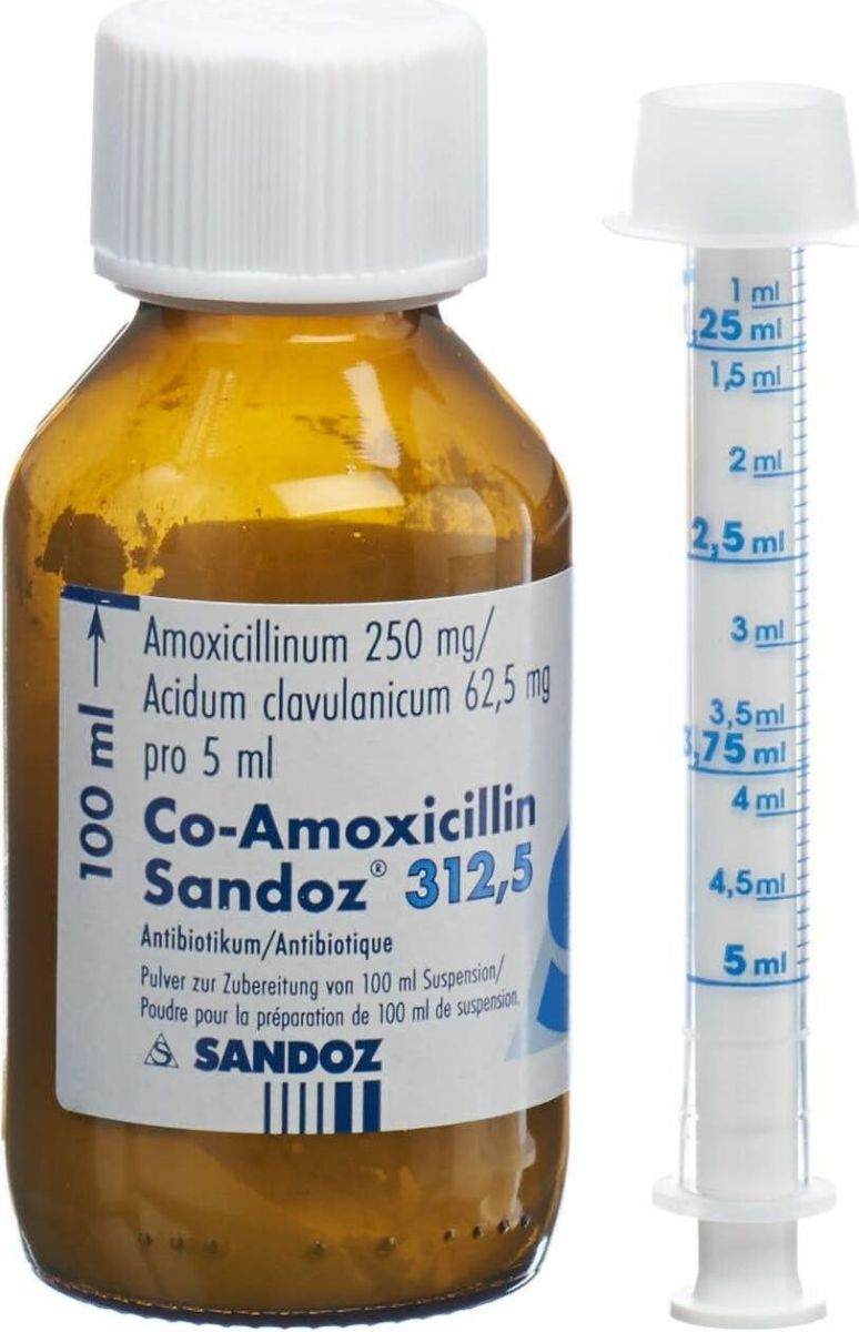 Co Amoxicillin Sandoz Pulver 312 5mg Suspension 100ml In Der Adler Apotheke