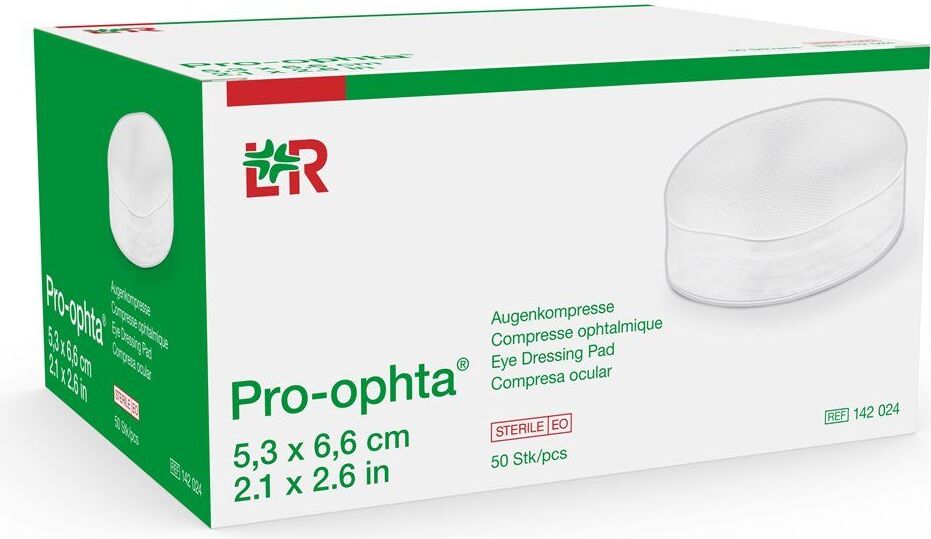 Pro-ophta Augenkompressen 5.3x6.6cm 50 Stück in der Adler Apotheke