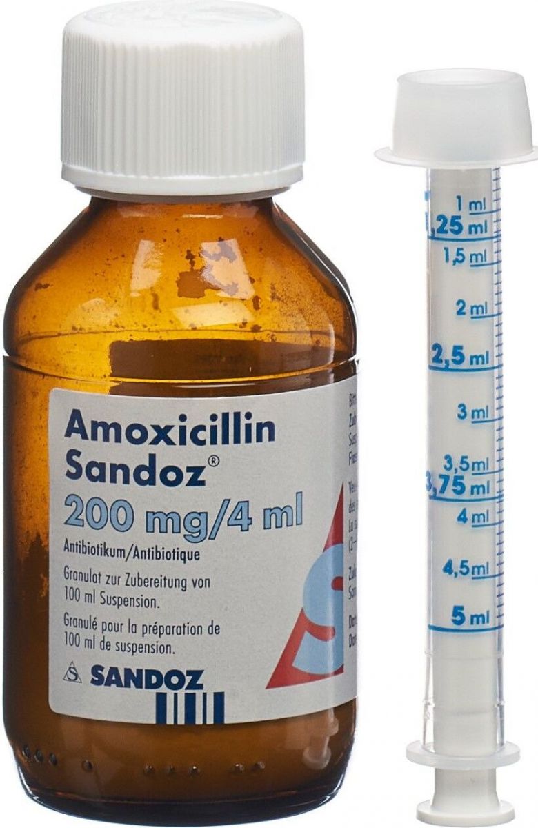 Amoxicillin Sandoz Granulat 0mg 4ml F Sus Flasche 100ml In Der Adler Apotheke