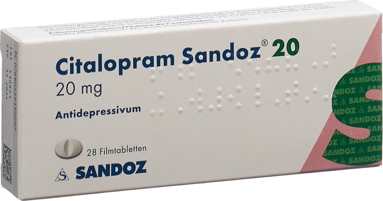 Citalopram Sandoz Filmtabletten 20mg 28 Stück in der Adler Apotheke