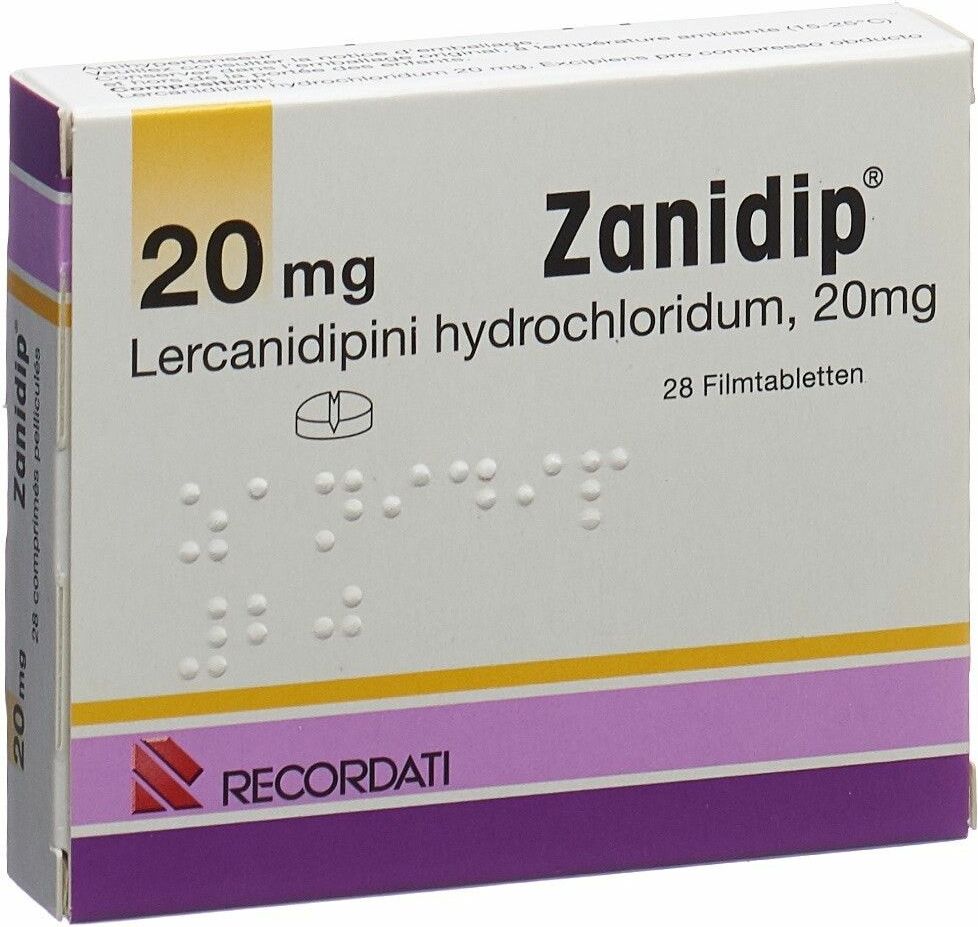 Zanidip Filmtabletten 20mg 28 Stück in der Adler Apotheke