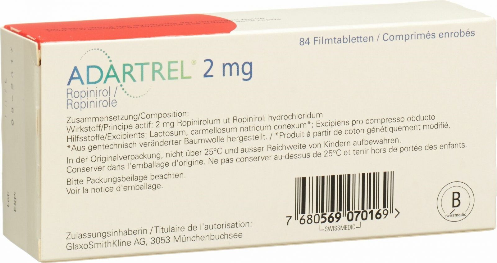 Adartrel Filmtabletten 2mg 84 Stück In Der Adler Apotheke