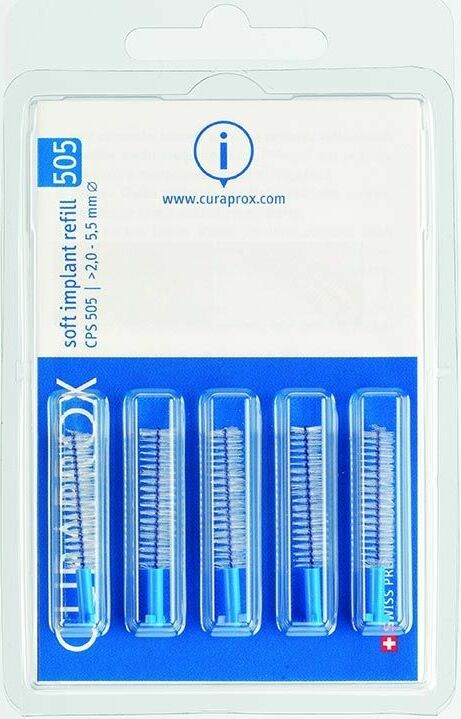 Curaprox CPS 505 Soft Implant Brushes Blue 5 pieces in der Adler Apotheke