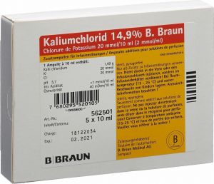 Kcl Braun 14.9% 5 Ampullen 10ml In Der Adler Apotheke